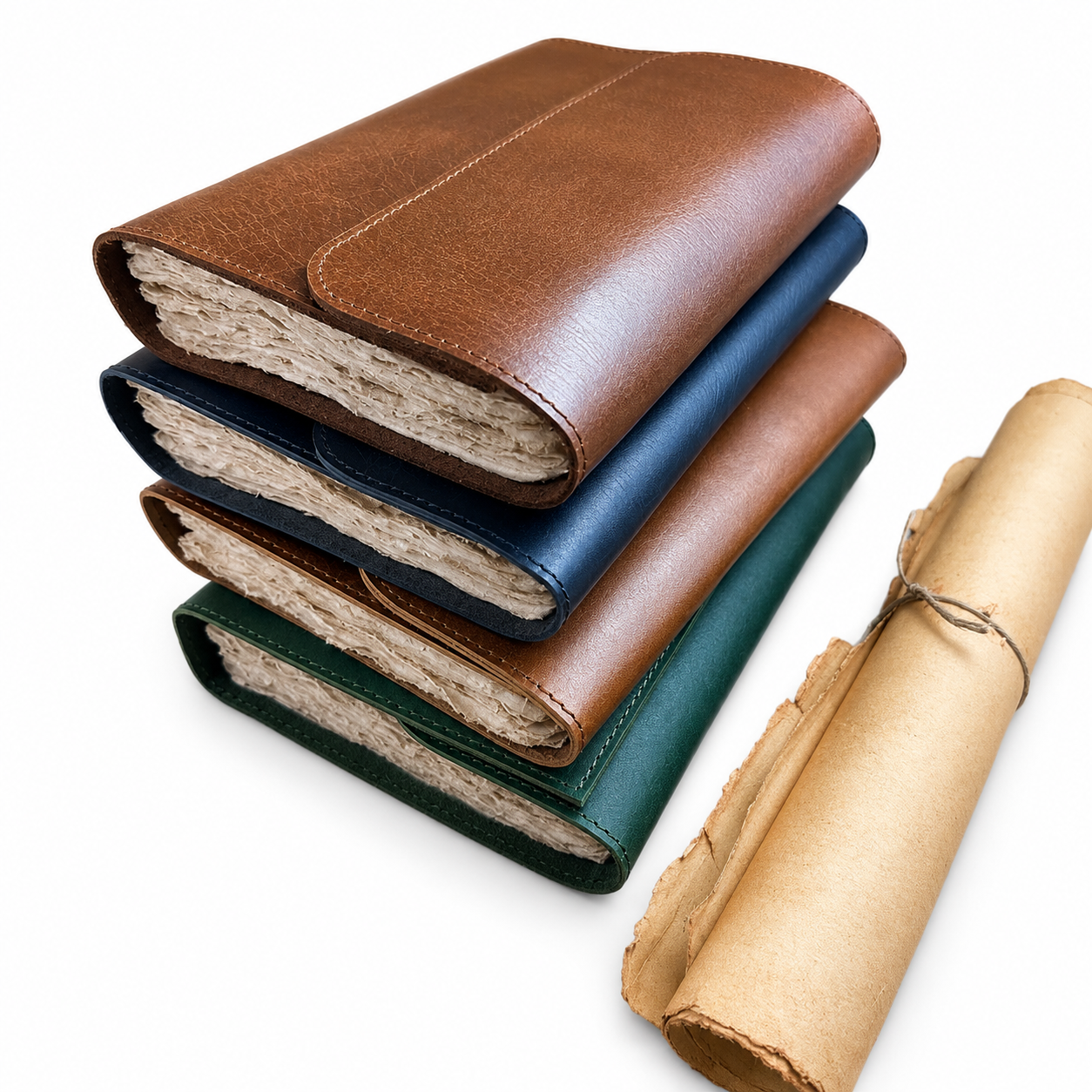 Handmade Vintage Leather Journal Set